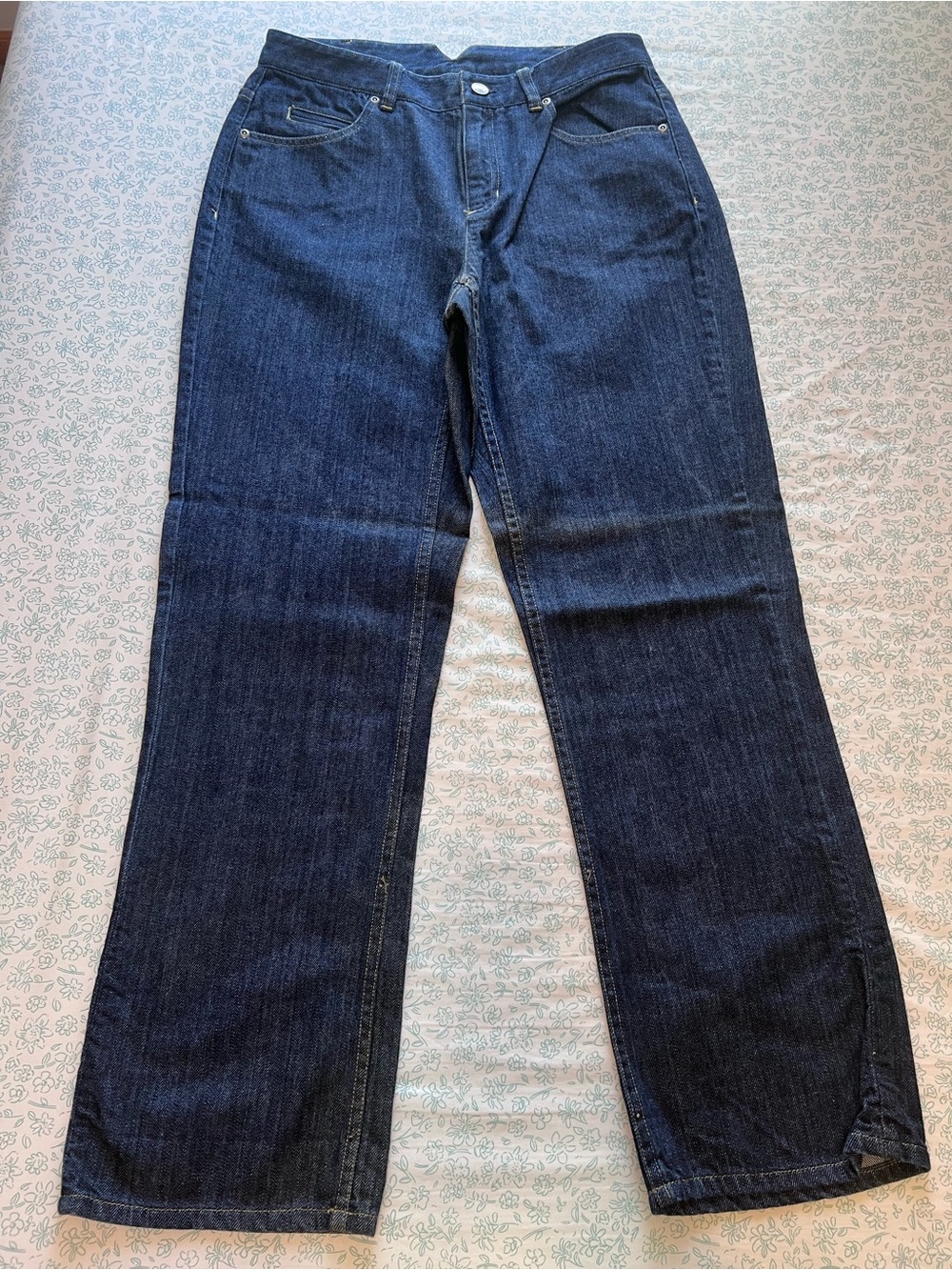 Vintage Liz Claiborne 100% Cotton Dark Wash Wide Leg Jeans Size 8